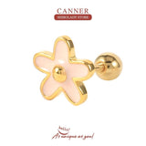 925 Sterling Silver Star Pink Earring for Women Cartilage Jewelry