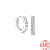 925 Sterling Silver Heart-shaped Zircon Earrings Jewelry Gift