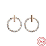 925 Sterling Silver Heart-shaped Zircon Earrings Jewelry Gift