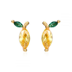 925 Sterling Silver Fruit Series Stud Earrings for Women