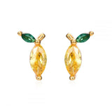 925 Sterling Silver Fruit Series Stud Earrings for Women