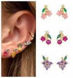 925 Sterling Silver Fruit Series Stud Earrings for Women