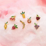 925 Sterling Silver Fruit Series Stud Earrings for Women