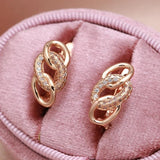 Rose Micro Inlay Zircon Heart & Arrow Drop Earrings