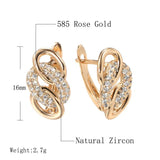 Rose Micro Inlay Zircon Heart & Arrow Drop Earrings