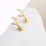 Starfish Beach Stud Earrings 925 Silver Boho Jewelry