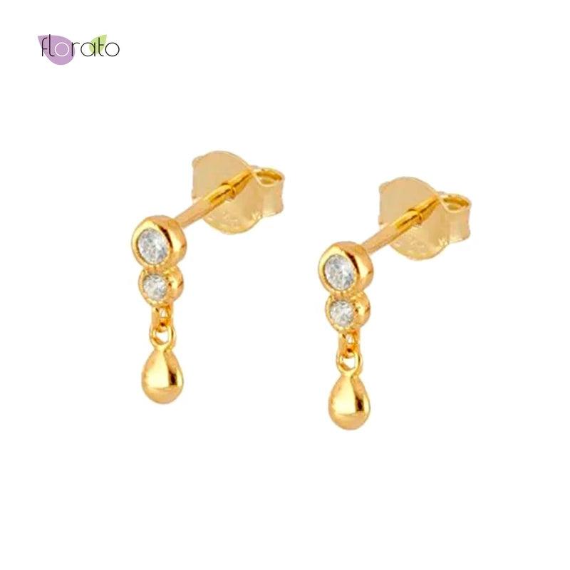 925 Silver Cross Zircon Stud Earrings Wedding Party Jewelry