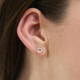 925 Silver Cross Zircon Stud Earrings Wedding Party Jewelry