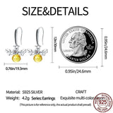 925 Silver Bee Earrings Pearl Jewelry For Women
