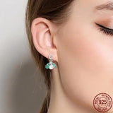 925 Silver Bee Earrings Pearl Jewelry For Women