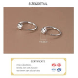 925 Silver Zircon Stud Earrings For Women Fine Jewelry