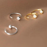 925 Silver Zircon Stud Earrings For Women Fine Jewelry