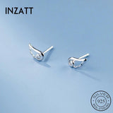 925 Sterling Silver Wing Stud Earrings Hiphop Fine Jewelry Accessory