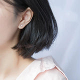 Minimalist 925 Silver Crown Stud Earrings Small Women Girls Kids Jewelry