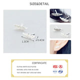INZATT 925 Silver Feather Stud Earrings Boho Jewelry Women Birthday Party