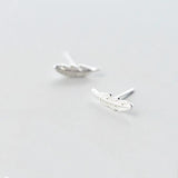 INZATT 925 Silver Feather Stud Earrings Boho Jewelry Women Birthday Party
