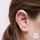 Zircon Stud Earrings Women S925 Sterling Silver Ear Bone Earring Fine Jewelry
