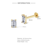Zircon Stud Earrings Women S925 Sterling Silver Ear Bone Earring Fine Jewelry
