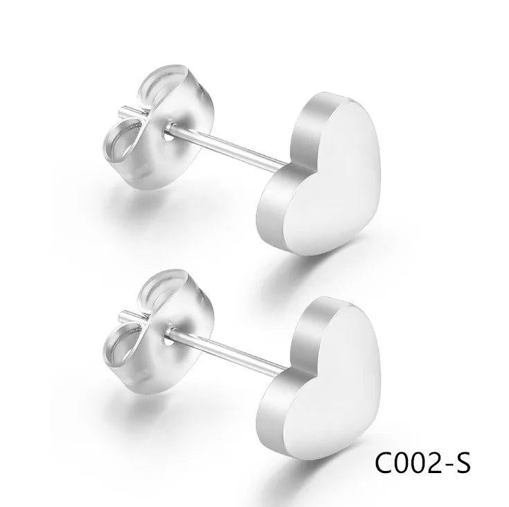 Love Heart Earring Studs Jewelry Women Girl