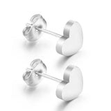 Love Heart Earring Studs Jewelry Women Girl