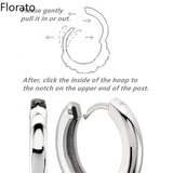 Florato 925 Silver Lightning/Flower/Thorn Hoop Earrings Set