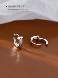 925 Sterling Silver Geometric T Shape Metal Style Earrings for Women
