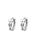 925 Sterling Silver Geometric T Shape Metal Style Earrings for Women