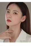 925 Sterling Silver Geometric T Shape Metal Style Earrings for Women