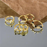 925 Silver Hoop Earrings with Zirconia for Women