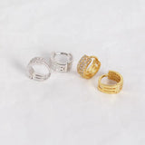 925 Silver Round Crystal Zircon Stud Earrings