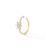 Ins Zirconia 925 Silver Nose Ring Hoop Piercing Body Jewelry Wedding Party 18K