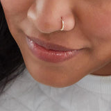 Ins Zirconia 925 Silver Nose Ring Hoop Piercing Body Jewelry Wedding Party 18K