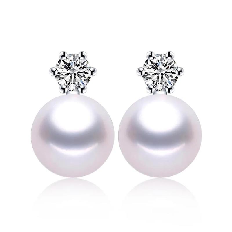 Freshwater Pearl Princess Earrings 925 Silver Jewelry
