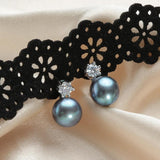 Freshwater Pearl Princess Earrings 925 Silver Jewelry