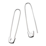 TrustDavis 925 Silver Paper Clip Dangle Earrings