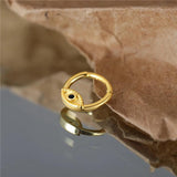 925 Silver Eye Round Circle Piercing Hoop Earring Women Nose Ring Jewelry