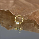 925 Silver Eye Round Circle Piercing Hoop Earring Women Nose Ring Jewelry