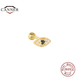 Evil Eye Diamond 925 Sterling Silver Cartilage Stud Earrings for Women