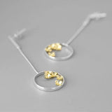 Sweet-Scented Osmanthus Falling Earrings Silver Jewelry