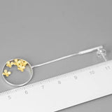Sweet-Scented Osmanthus Falling Earrings Silver Jewelry