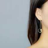 Sweet-Scented Osmanthus Falling Earrings Silver Jewelry