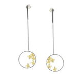 Sweet-Scented Osmanthus Falling Earrings Silver Jewelry