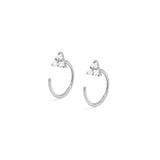 925 Silver Ear Needle Triangle Crystal Ear Clip Zircon Earrings Jewelry