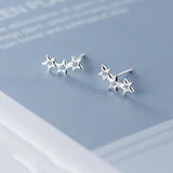 TrustDavis 925 Sterling Silver Star Earring For Women Wedding Birthday Present