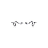 925 Silver Snake CZ Stud Earring for Women Fine Jewelry