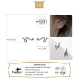 925 Silver Snake CZ Stud Earring for Women Fine Jewelry