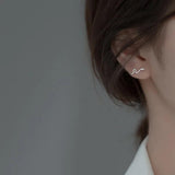 925 Silver Snake CZ Stud Earring for Women Fine Jewelry