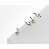 925 Silver Snake CZ Stud Earring for Women Fine Jewelry