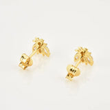 925 Silver Bees Stud Earring Rock Punk Zircon Animal
