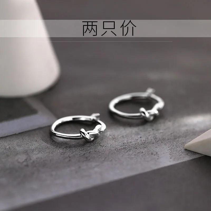 925 Sterling Silver Circle Earrings Birthday Gift